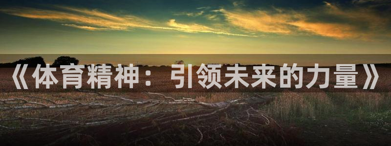 xc体育app官方网站：《体育精神：引领未来的力量》